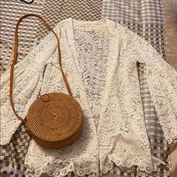 Altar'd State Tops - Altar’d State lace cardigan with flared sleeves